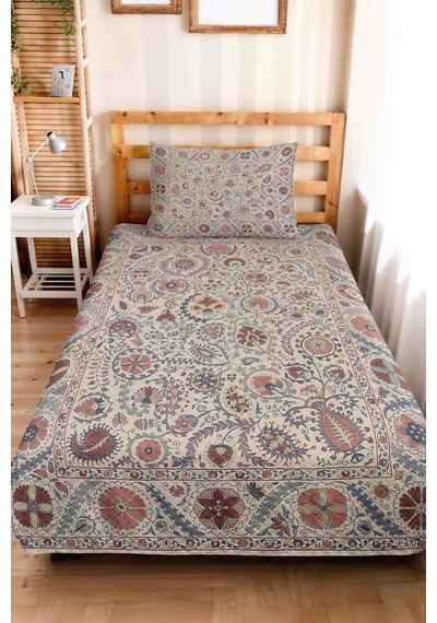 Şal Desenli Bohem Krem Tek Kişilik Pike Takımı - Etnik Çiçekli Mavi Kiremit 160x220 Cm Yatak Örtüsü Kırçıllı Örtü Sükuneti Şal Desenli Bohem Krem Tek Kişilik Pike Takımı - Etnik Çiçekli Mavi Kiremit 160x220 Cm Yatak Örtüsü Kırçıllı Örtü Sükuneti
