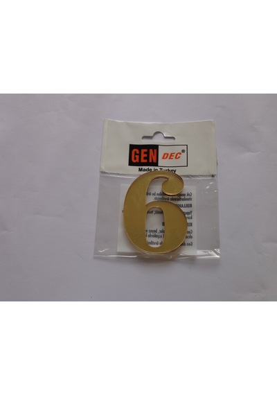 7Cm Altın Sarı No:6 Kapı Daire Dolap Postakutusu Numarası