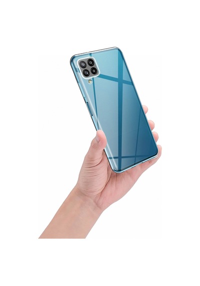 FitCase Samsung Galaxy Uyumlu A12 / M12 Kılıf Kamera Korumalı Silikon Şeffaf Arka Kapak