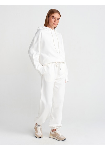Dilvin 70458 Basic Jogger Pantolon Ekru