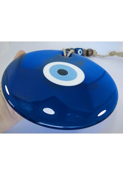 Büyük Cam Nazar Boncuğu 17 Cm El Yapımı Duvar Dekoru