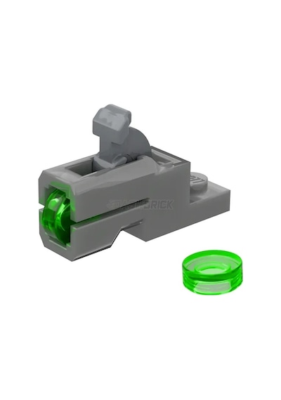 Minifigür Silahları: Star Wars Mermi Fırlatıcı, Patlatıcı, Ateşleyici Şeffaf Yeşil Mini Moc