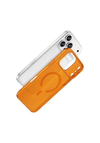 Apple iPhone Uyumlu 17 Pro Combo Sert Şeffaf Magsafe Kapak - Turuncu Bzsxx00 1