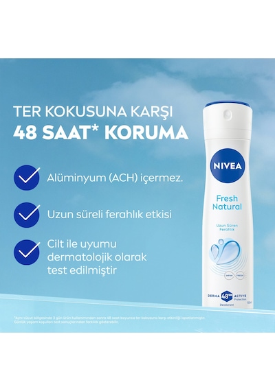 Nıvea Fresh Natural Sprey 150 Ml X 4 Adet