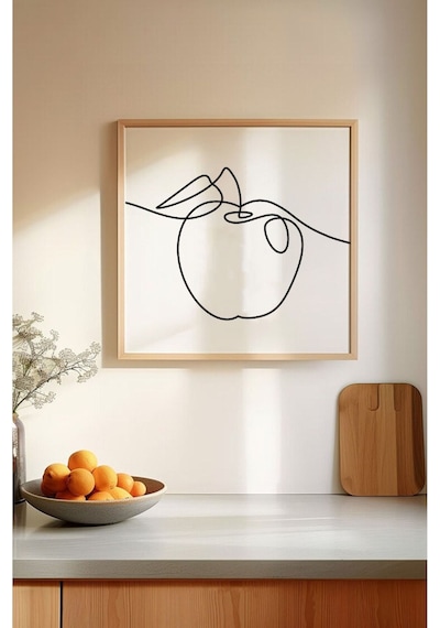 Ahşap Çerçeveli Mdf Kare Tablo Seti Mutfak Için 32 X 32 Çerçeveli Kr4049