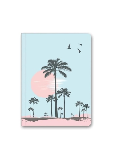 Naturel Mini Defter Çizgili Palmiye 14x20 Cm Çok Renkli