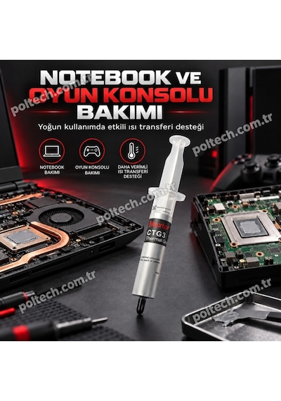 Maxtor Ctg3 8.5 W/mk 30gr Yüksek Performanslı Termal Macun, Cpu Gpu İşlemci Ekran Kartı İçin, Intel Amd Ryzen Nvıdıa Uyumlu Thermal Grease
