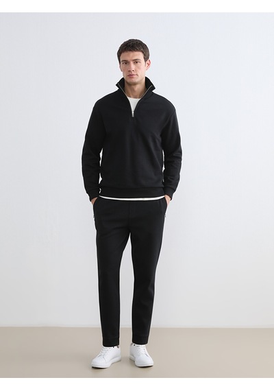 Lcw Vision Siyah Dik Yaka Erkek Kalın Sweatshirt