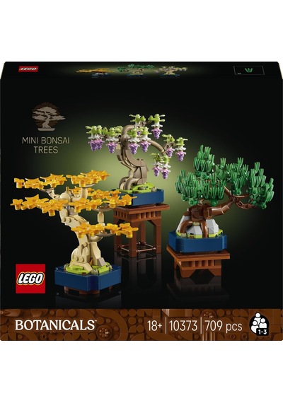 Botanicals Mini Bonsai Ağaçları 10373 Bitki Tutkunu Yetişkinler İçin Ginkgo, Wisteria Ve Siyah Çam Ağaçlarından Oluşan Dekoratif Bitki Modeli, Yaratıcı Hediye Fikri 709 Parça