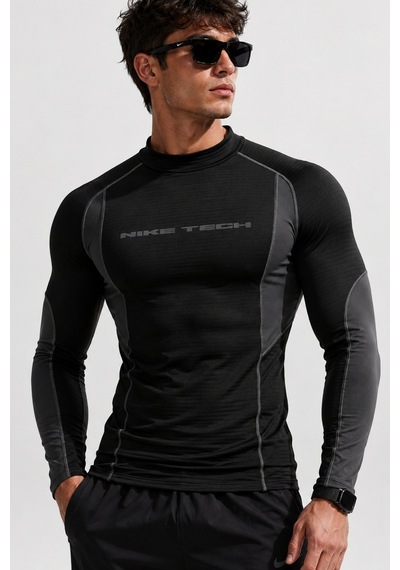Nike Men's Base Layer Long-sleeve Top Uzun Kollu Erkek Tişört Siyah