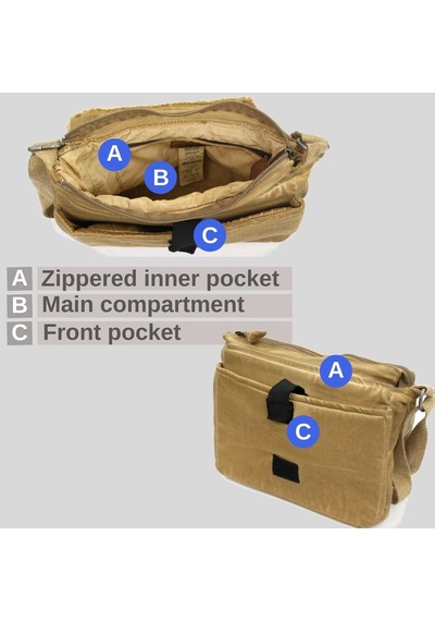 Oldcottoncargo Old Cotton Cargo 7136 Robbie S Bag Okul - Tablet - Omuz Çantası Camel