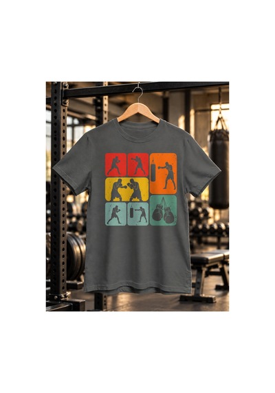 Segungear Box Erkek Regular Fit Baskılı Spor Tişört Gri - 932142805 Gri