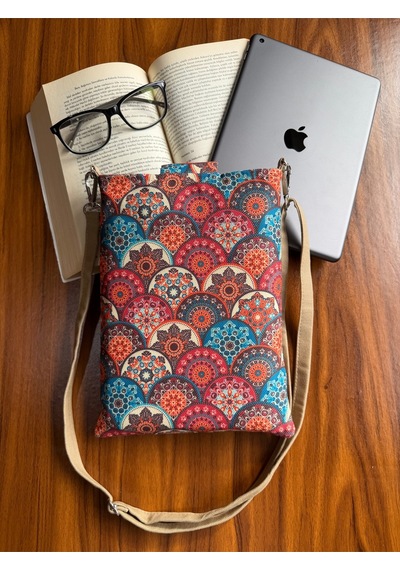 Aksesuarsepeti El Yapımı Cepli, Taşıma Askılı, Kılıf Çanta, Tablet Kılıfı, Kitap Kılıfı, Organizer Çanta, Koyukrem
