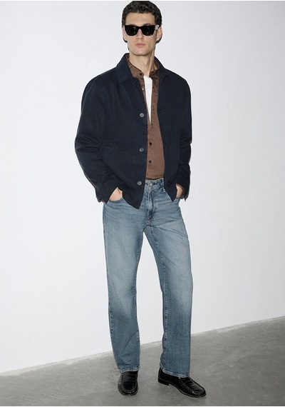 Mavi - Lacivert Tencel Karışımlı Gömlek 0211876-83699 Lacivert