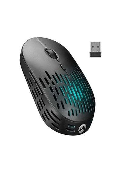 Sm-w73 Dual Mode İkisi Bir Arada Siyah Bluetooth&2.4ghz 6d Şarjlı Kablosuz Notebook Mouse
