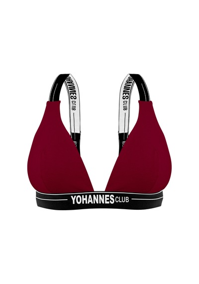 Yohannes Club, Kadın Lastik Askılı Sütyen, Renk Seçenekli, Tekli Paket Bordo