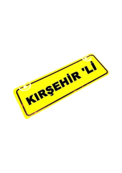 Kırsehir 'li Yazılı Sarı Dekor Plaka Sök Tak Pratik Yeni Nesil
