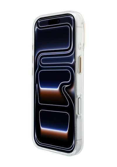 Apple iPhone Uyumlu 18 Pro  Kılıf Guess  Lisanslı Yazı Ve 4g Büyük Metal Logolu Silikon Kapak Beyaz