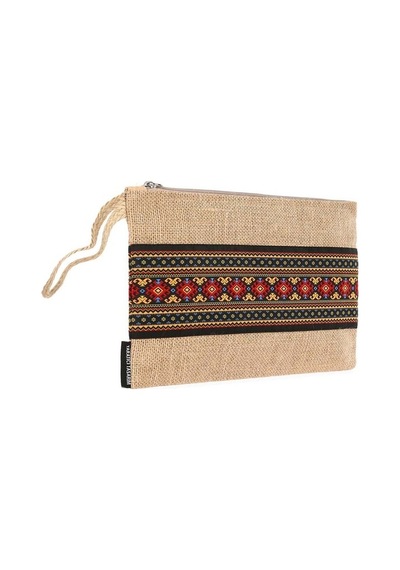 Yaratıcı Tasarım Hasır Kadın Portföy & Clutch Çanta Kırmızı