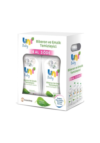 Uni Baby Biberon Ve Emzik Temizleyici Set 4'lü 500 Ml