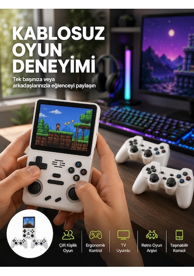 Hdmı Destekli Kablosuz Oyun Konsolu 10.000 Oyun Yeni Nesil - Lisinya