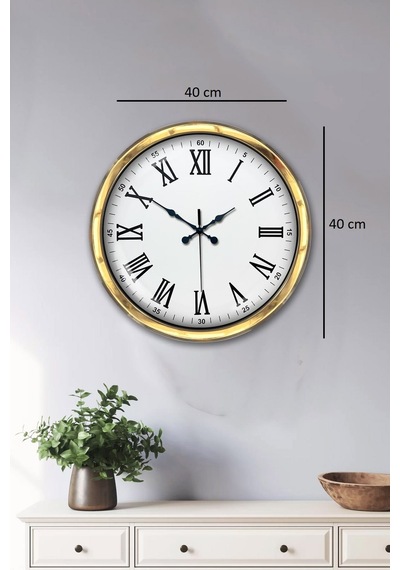 Zentime 40 Cm Gold Lüks Duvar Saati çok Renkli
