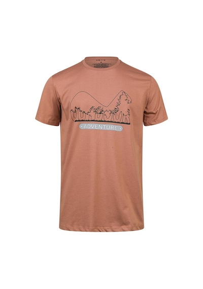 2as Alex Baskılı Erkek Sıfır Yaka T-shirt 016 Kahve