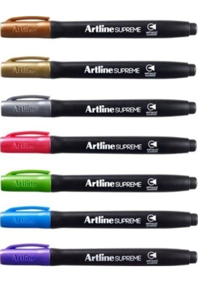 Artline Supreme Metalik Markör Kalem Renkli 7'li