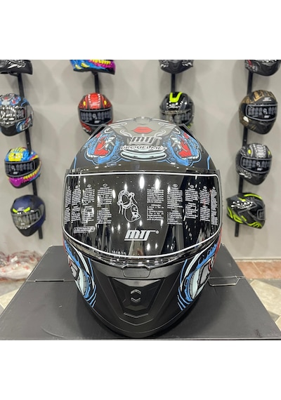 Mts M-801 Snake Full Face Kask Myth Blue Mavi