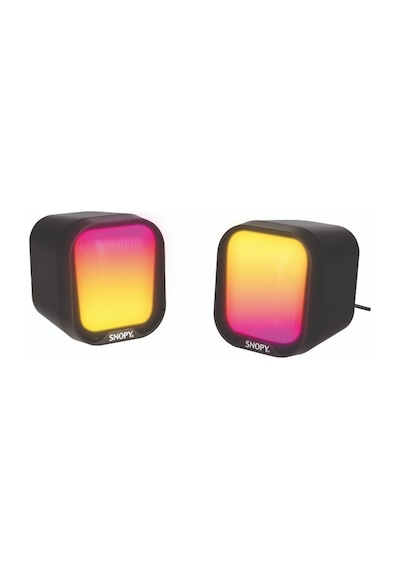 Snopy Sn-87u 2.0 Rgb Işıklı 2wx2ch Siyah Usb Gaming Speaker Mini Hoparlör