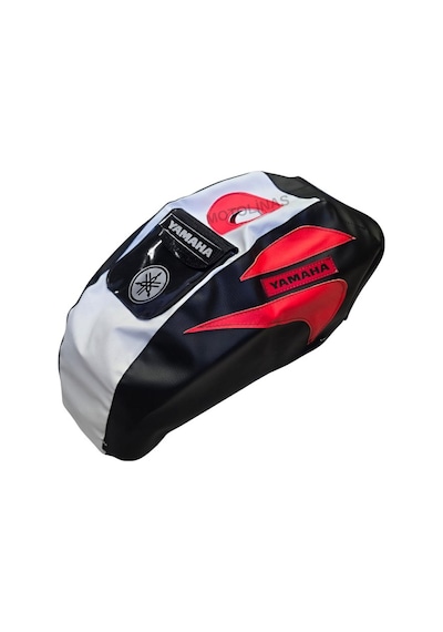 Depo Kılıfı Cepli Siyah/beyaz - Kırmızı Detaylı 2011 Ve Öncesi - Yamaha Ybr