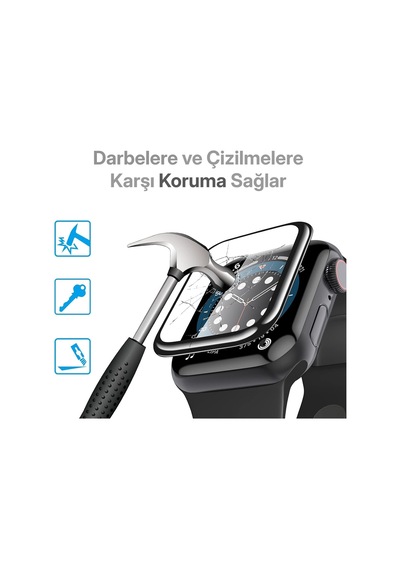 Apple Watch İle Uyumlu Nano-ppf Ekran Koruyucu Tam Kaplayan Tasarım Ve Güçlü Yapışkan 41 Mm Çok Renkli