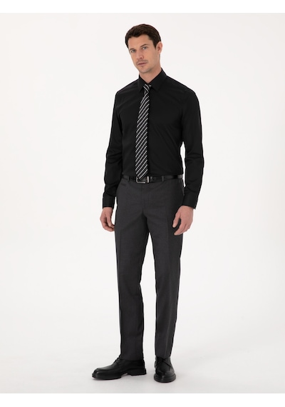 Cacharel Antrasit Slim Fit Kumaş Pantolon Gri