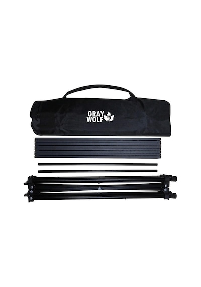 Gray Wolf Alüminyum Deluxe Katlanır Kamp Masası Taşıma Çantalı Alm102 Siyah