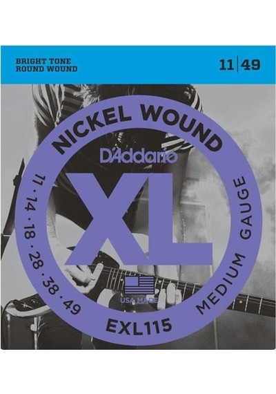 D'addario Exl115 Xl Nickel Serisi Elektro Gitar Tel Seti 11-49