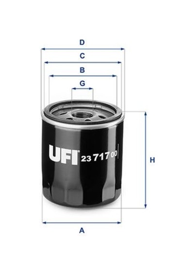 Ufı Yağ Filtresi Polo-a1-ıbıza-toledo-fabıa-rapıd 1.4 Tdi 15 Ufı 2371700 03l115561a
