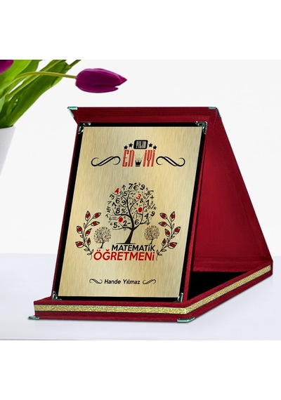 Kişiye Özel Yılın En İyi Öğretmeni Kırmızı Plaket