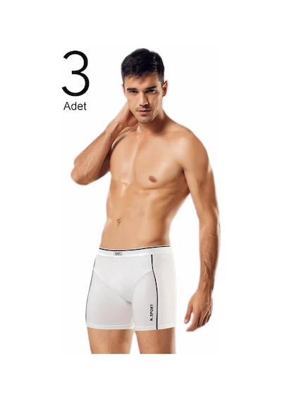3'lü Paket Modal Erkek Boxer Bordo