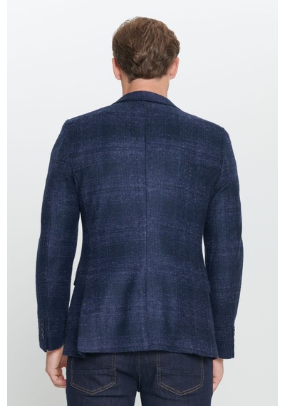 AC&Co / Altınyıldız Classics Erkek Lacı Slim Fit Dar Kesim Mono Yaka Yünlü Ceket Lacı