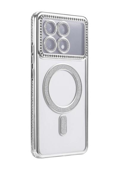 Xiaomi Poco X6 Pro Joke Simli Magneticsafe Kılıf - Gümüş -