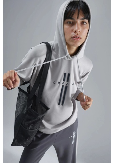 Hiccup Modal Dokulu Kapüşonlu Sweatshirt Ve Şerit Detaylı Pantolon Takımı Bersan Collection Gri Hiccup Modal Dokulu Kapüşonlu Sweatshirt Ve Şerit Detaylı Pantolon Takımı Bersan Collection Gri