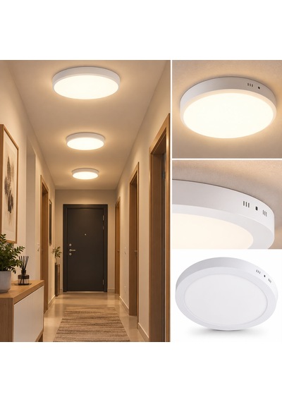 18w Beyaz Işık Sıva Üstü Yuvarlak Led Panel Armatür Ct-5233 Enerji Tasarruflu Ve Uzun Ömürlü