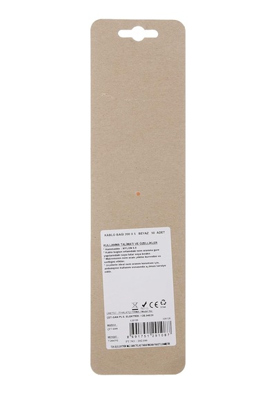 Tek-iş Kablo Bağı 200 X 5 50 Adet Beyaz Standart