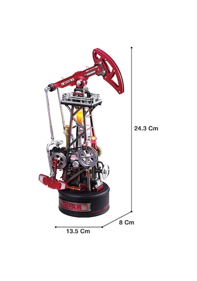 Rokr Cgl03 Oil Extractor Dıy Mechanical 3d Puzzle Maket Model Seti 3d Model Kit Detaylı Dekoratif Hobi Seti Hareketli Ve Işıklı