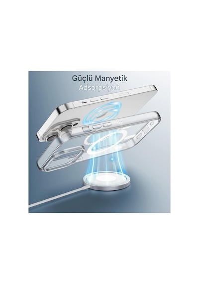 Apple iPhone Uyumlu 13 Pro Şeffaf Magsafe Kılıf Mtl Safe