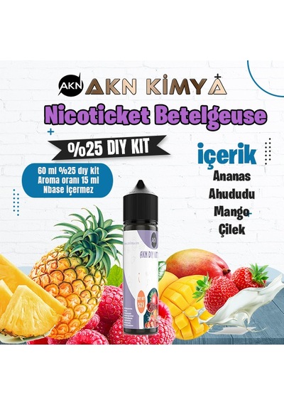 Nicoticket Betelgeuse Yoğun Dıy Kit Çilek Ananas Mango Gıda Aroması %25 Oranda Aroma İçerir Hazır Değildir 60 Ml