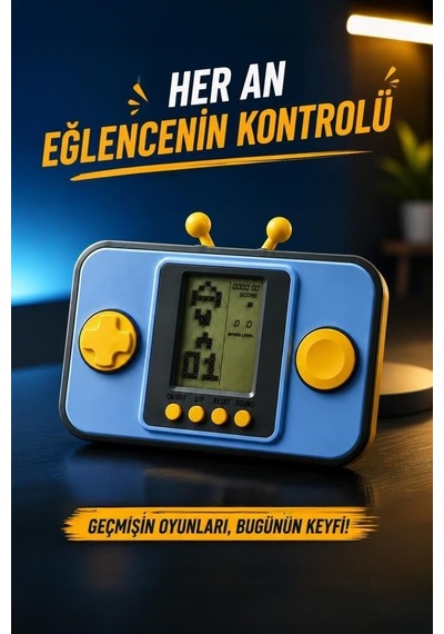 Delux Serisi Hediye Nostalji Aile Gc-010 Mavi El Atarisi Tetris Gameboy Joystick