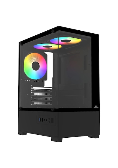 Powerboost M5001b 500w 3 12cm Rainbow Fan Usb 3.0 Seaview Matx Gaming Siyah Kasa
