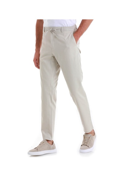 Hatemoğlu Taş Dinamik Fit Düz Yandan Cepli Pamuklu Jogger Pantolon 29262024c004 Taş