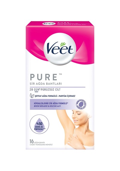 Veet Pure Bikini Ve Koltuk Altı Ağda Bandı 16'lı - 5 Adet Tarı